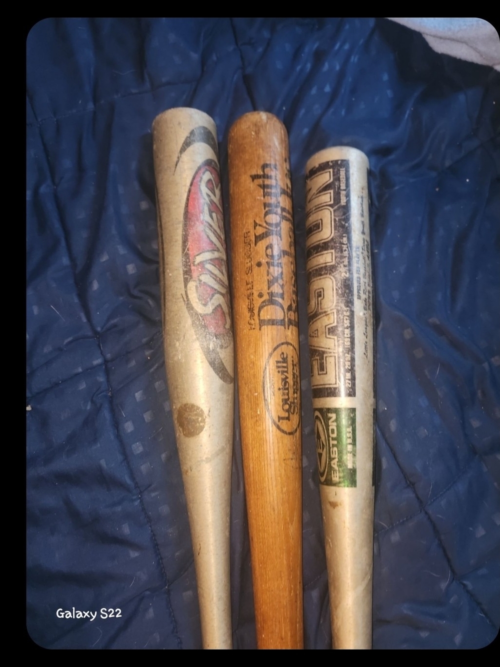 Easton White and Silver Youth Baseball Bat